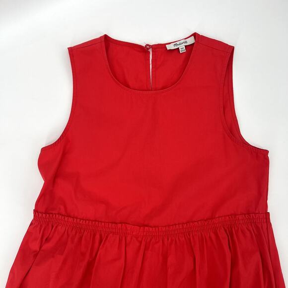 Madewell Women's Red Cattail Tiered Maxi Dress Extra Extra Small XXS - Picture 5 of 8